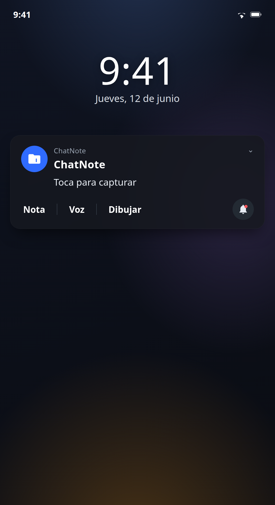 La notificación de captura con un toque